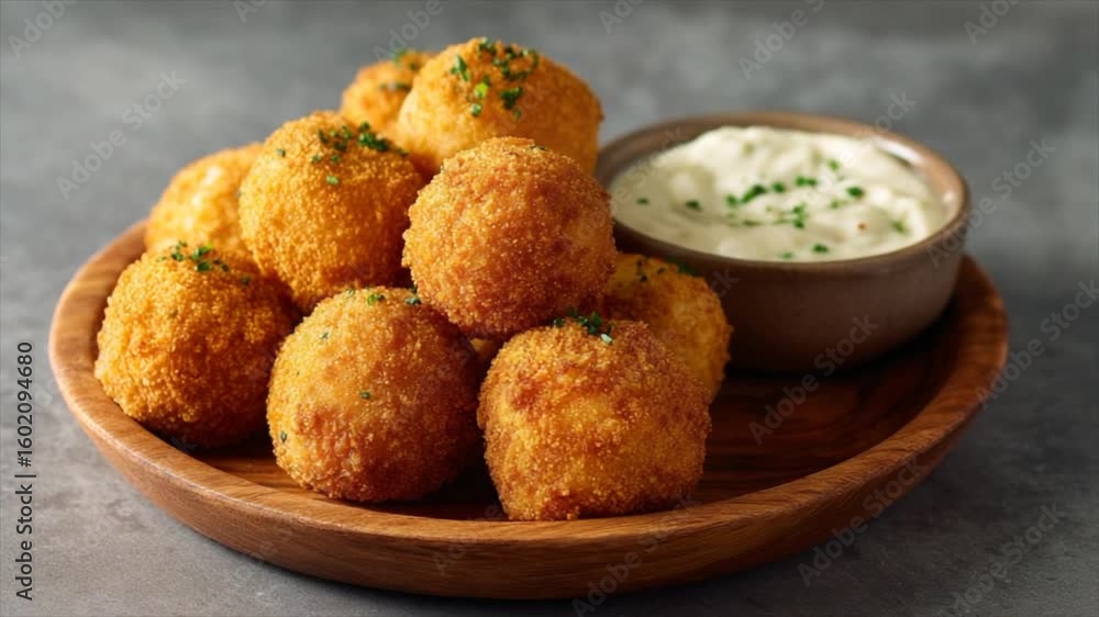 Breaded cheese balls with natural and flavorful ingredients Breaded cheese balls with natural and flavorful ingredients
