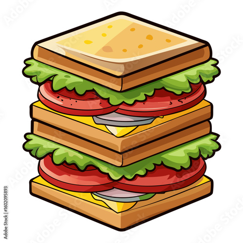 sandwich with ham and cheese