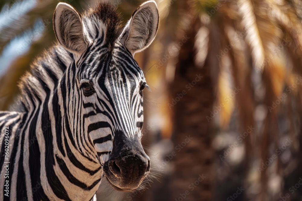 Naklejka premium Zebra Safari Oasis Park Fuerteventura Canary Islands