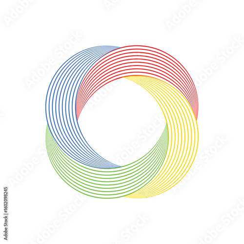 Modern circular logo design, vibrant color wheel for branding, marketing, and creative projects
