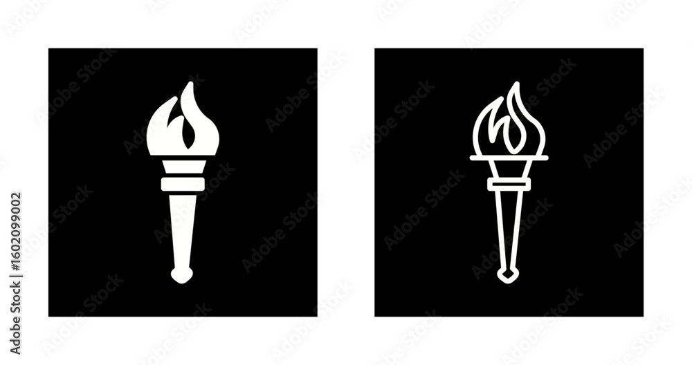 Fototapeta premium Liberty Torch Vector Icon