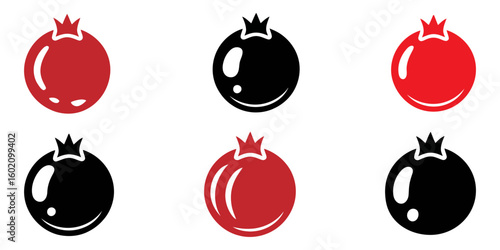 One Continuous Line Drawing of Cranberry Icon. Single Line Vector Illustration. 