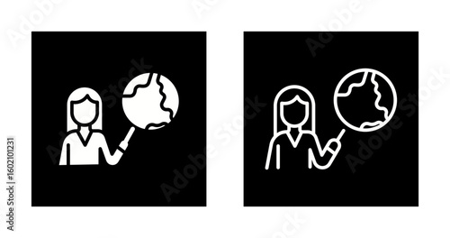 Teacher Globe Vector Icon