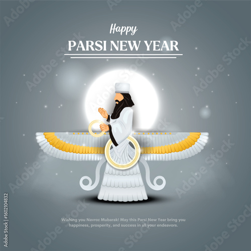 Iranian and Parsi new year or navroz mubarak (happy new year). Creative vector illustration design.