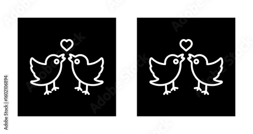 Lovebirds Vector Icon