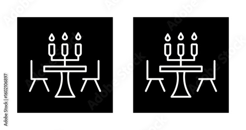Candlelight Dinner Vector Icon