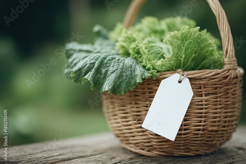 Wicker basket cradling verdant greens whispers harvest tranquility, invoking World Vegetarian Day, succulent verdancy for mindful feasting