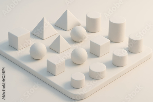 Pristine Geometric Shapes Collection Background