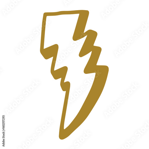 Set of hand drawn vector doodle electric lightning bolt symbol sketch illustrations. thunder symbol doodle icon