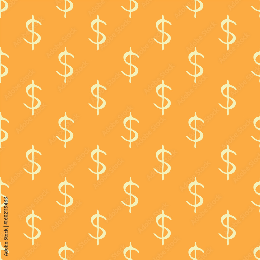 Seamless pattern with dollar currency symbol for decorative print, wrapping paper, greeting cards, wallpaper and fabric Seamless pattern with dollar currency symbol for decorative print, wrapping paper, greeting cards, wallpaper and fabric