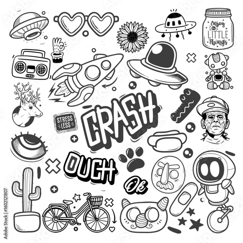 Elements hand drawn doodle vector.ai