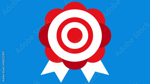 vibrant cockade circular rosette design