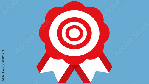 vibrant cockade circular rosette design