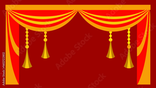 opulent red velvet stage curtain luxurious theater backdrop