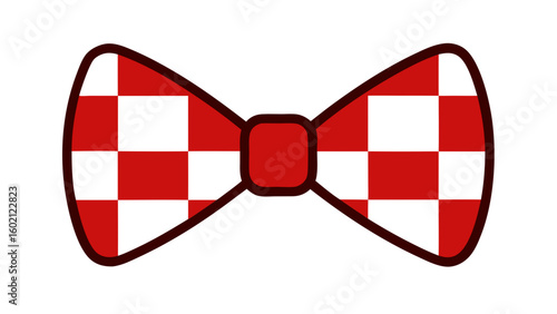red and white checkered bow tie classic fashion accessory