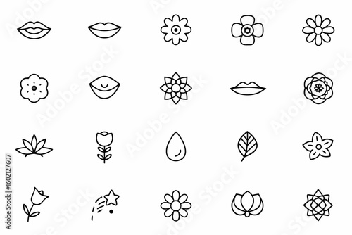 A poetic and dreamy bundle blending loose florals with flowing facial outlines. Perfect for boho wall art, editorial covers, and feminine logos