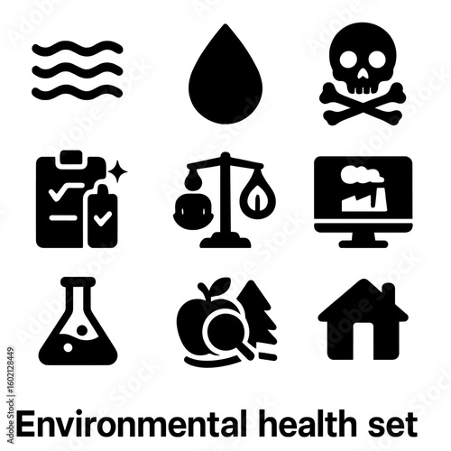 Safety safe icon clean noise health control green environmental vector sign sanitation