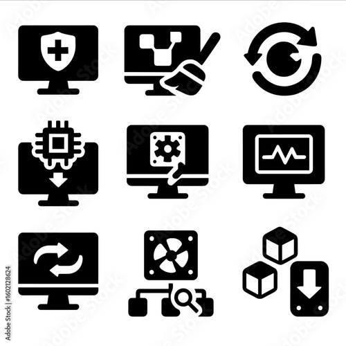 Control defragmenter vector registry bios update maintenance monitor pc icon driver system