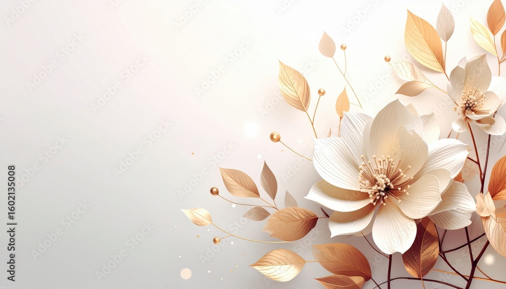 Fototapeta premium Elegant floral arrangement digital artwork soft background peaceful atmosphere stunning design nature inspired