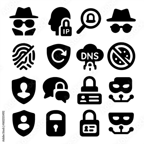 Vector private chat credentials protection icon privacy mode vpn shield search engine