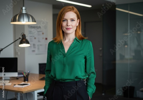 Portrait business woman office professional confident