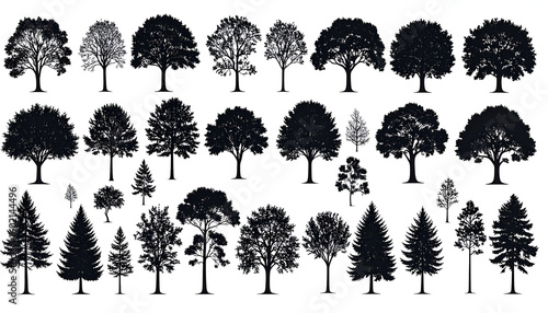 Tree Silhouettes Collection.