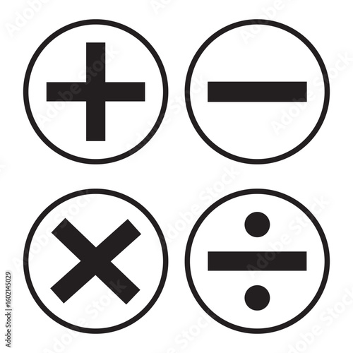 plus and minus vector icon, plus-minus math sign, positive and negative symbol, addition and subtraction sign, vector illustration on transparent background 
