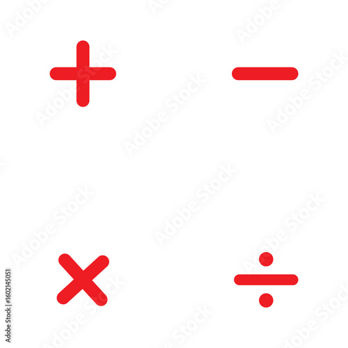 plus and minus vector icon, plus-minus math sign, positive and negative symbol, addition and subtraction sign, vector illustration on transparent background 