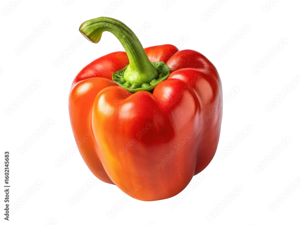 Fresh bell pepper shines with vibrant colors and glossy surface, perfect for healthy dishes and adding flavor to meals Fresh bell pepper shines with vibrant colors and glossy surface, perfect for healthy dishes and adding flavor to meals