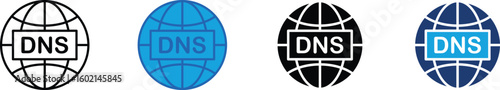 DNS (Domain Name System) multi - style icon