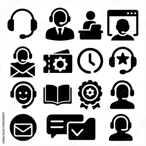 Chat icons live vector satisfaction icon customer ticket service base center knowledge