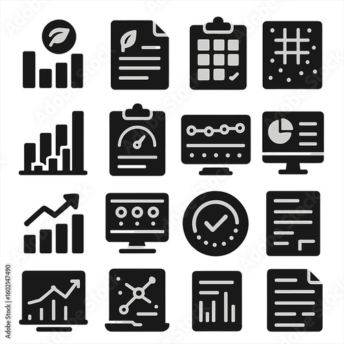 Reporting no per vector sustainability scorecard grid materiality icon transparency esg