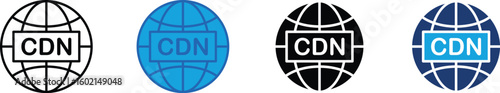CDN (Content Delivery Network) multi - style icon