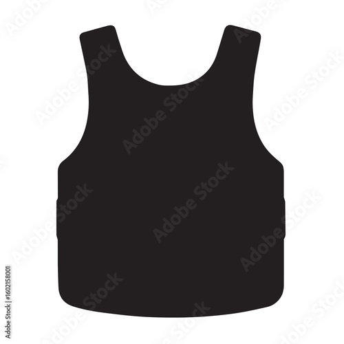 Black vest silhouette clothing apparel