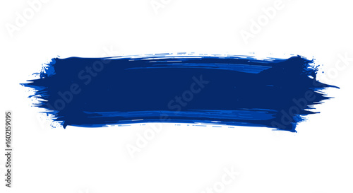 Abstract blue brush stroke on white background