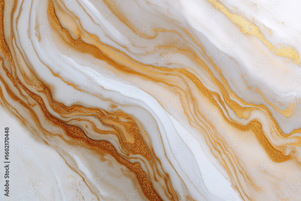 Obraz premium Abstract marble texture in white and gold