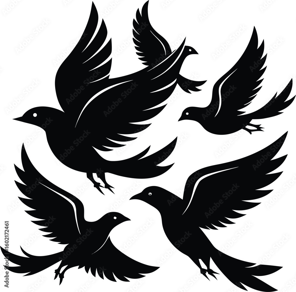 Obraz premium Phoenix icon with powerful, soaring feathers