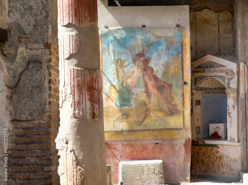 The House of the Tragic Poet in Pompeii, with a fresco of Alcestis and Admetus, is a Pompeian painting of the Fourth Style and depicts a moment from Greek mythology.