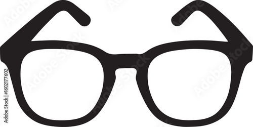 Black eyeglasses silhouette simple composition eyewear optical