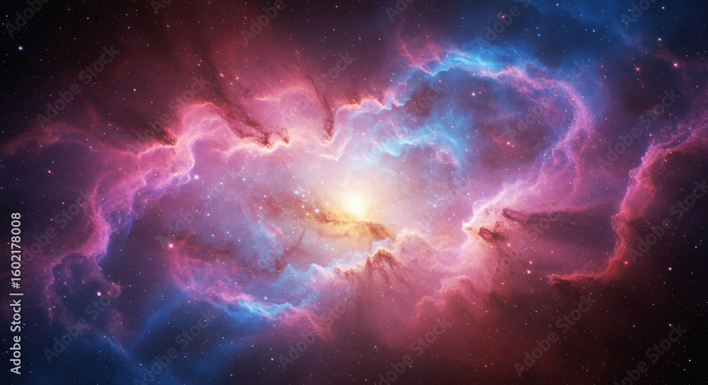 Fototapeta premium Cosmic nebula colorful space background