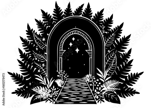  Enchanted Forest Archway Silhouette