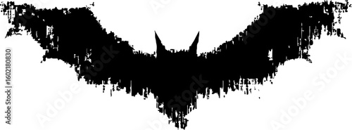 grunge silhouette of a bat illustration