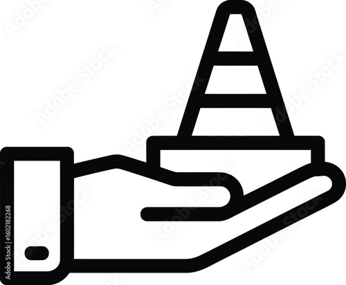 Gold bars in hand icon business finance symbol trading icon flat vector illustration
