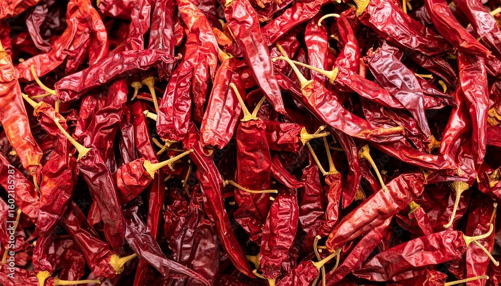 Fototapeta premium Dried chili pepper background. Suitable for marketing or business purposes