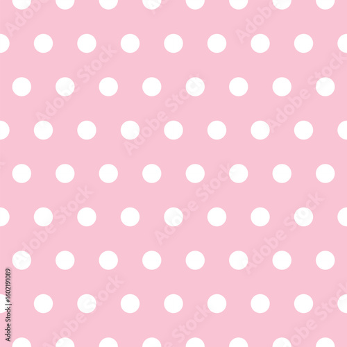 Pink Polka Dot Pattern Vector Design