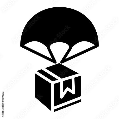Parachute delivery icon