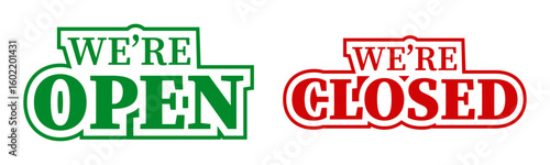 Open Closed Sign Icon Business Hours Shop Store Entry Notice