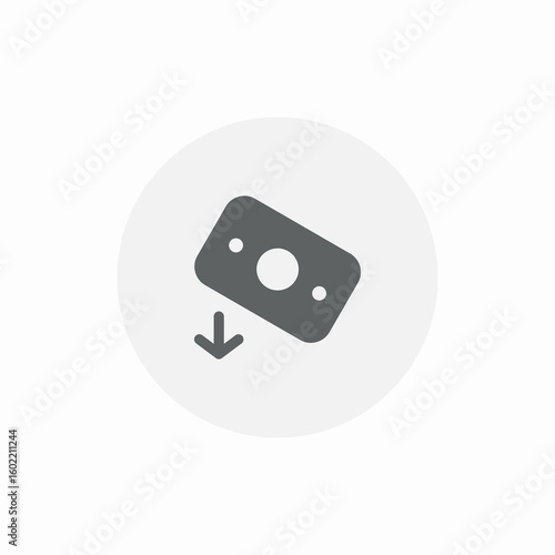 cash receive icon sign vector