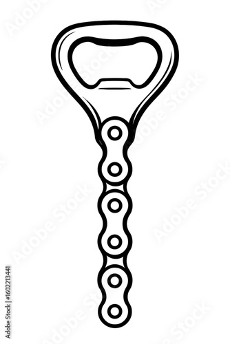 Unique Bicycle Chain Bottle Opener - Creative Tool for Beverage Enthusiasts