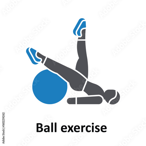 Ball exercise Vector Icon which can easily modify or edit